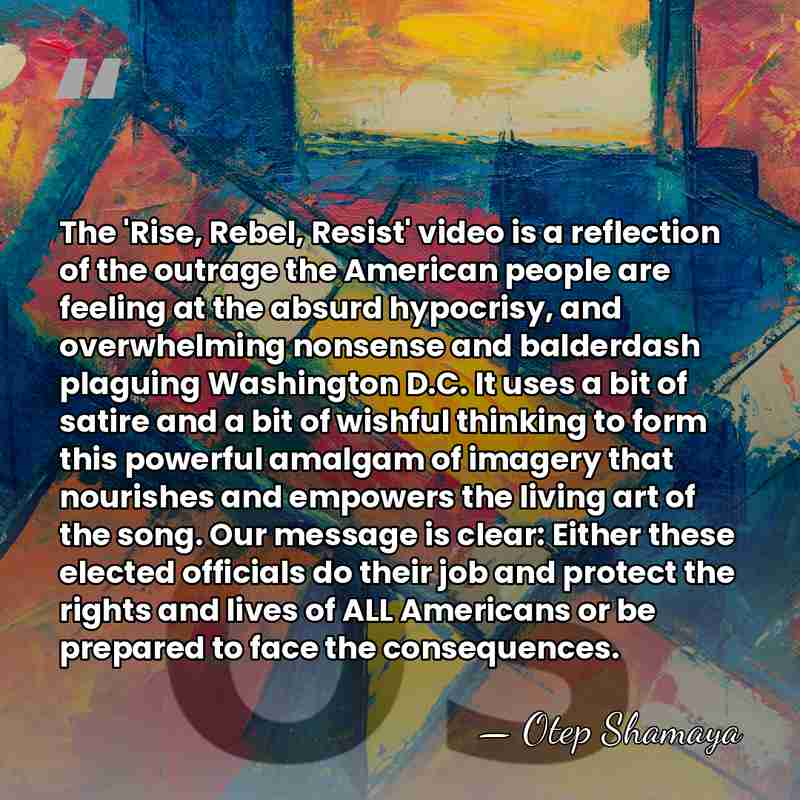 The 'Rise, Rebel, Resist' video is a reflection of the outrage the&hellip; - Otep Shamaya