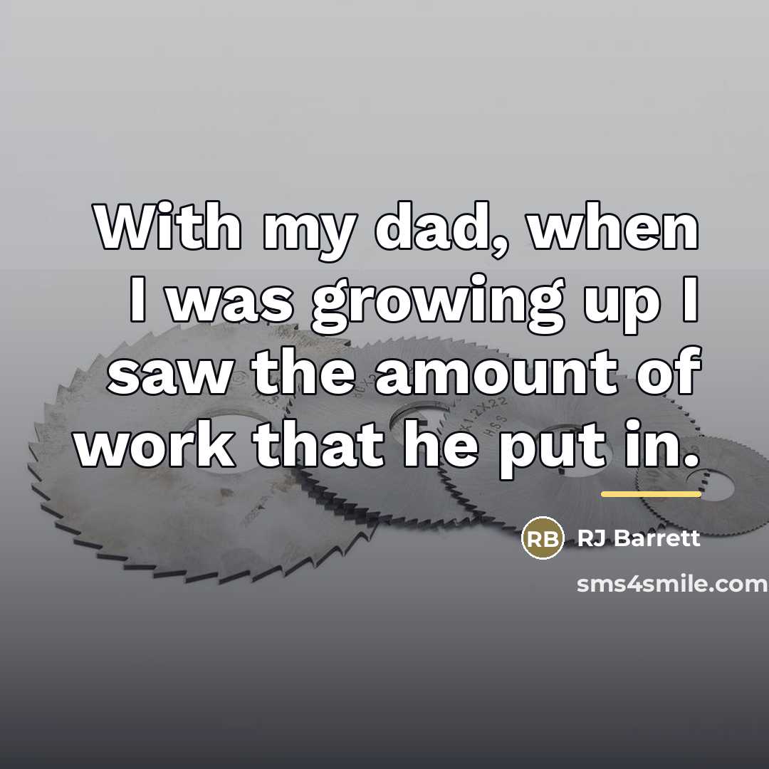 “With my dad, when I was growing up I saw…” quote by RJ Barrett