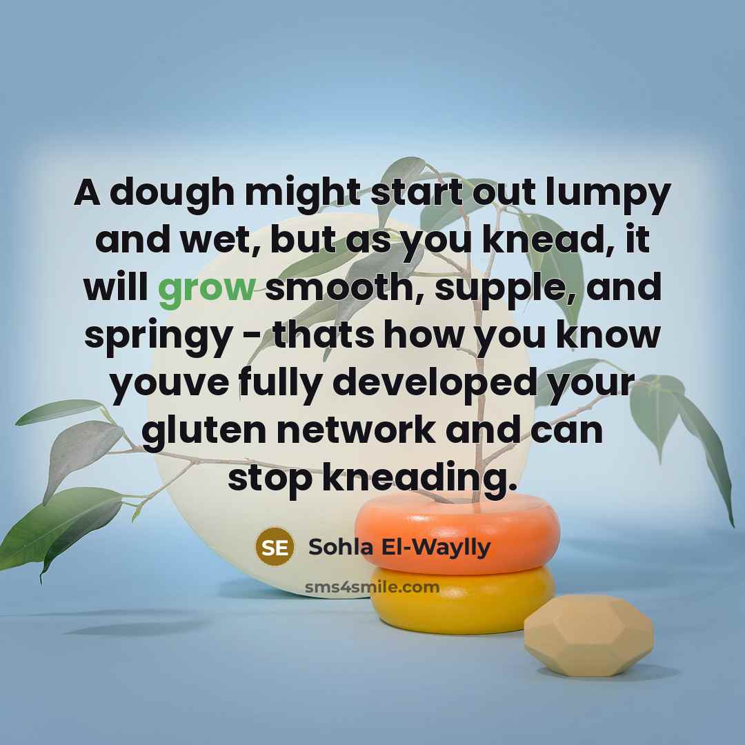 “A dough might start out lumpy and wet, but as…” quote by Sohla El-Waylly