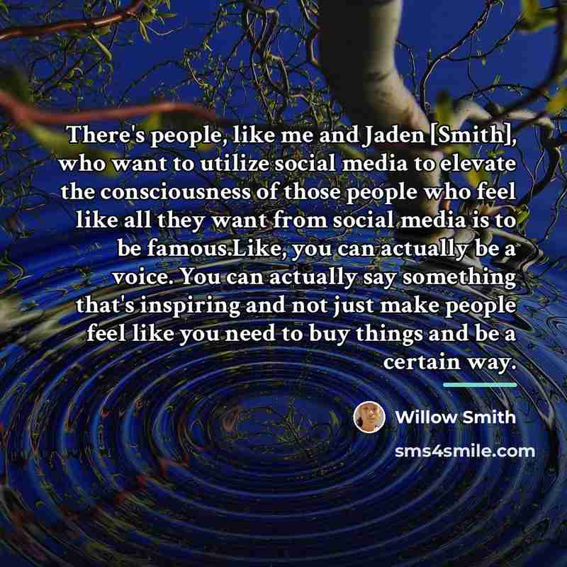 “There's people, like me and Jaden [Smith], who want to…” quote by Willow Smith