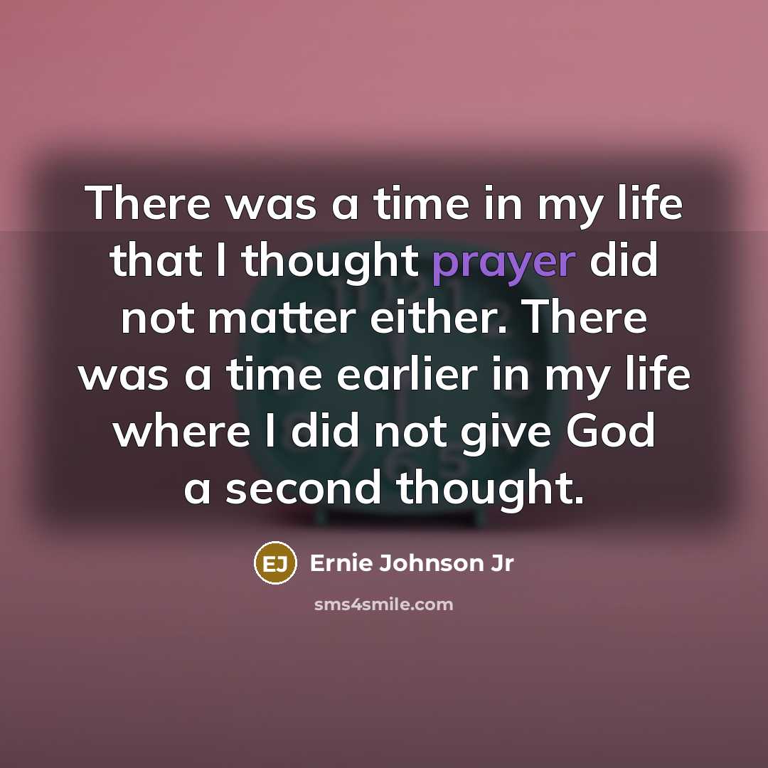 “There was a time in my life that I thought…” quote by Ernie Johnson Jr