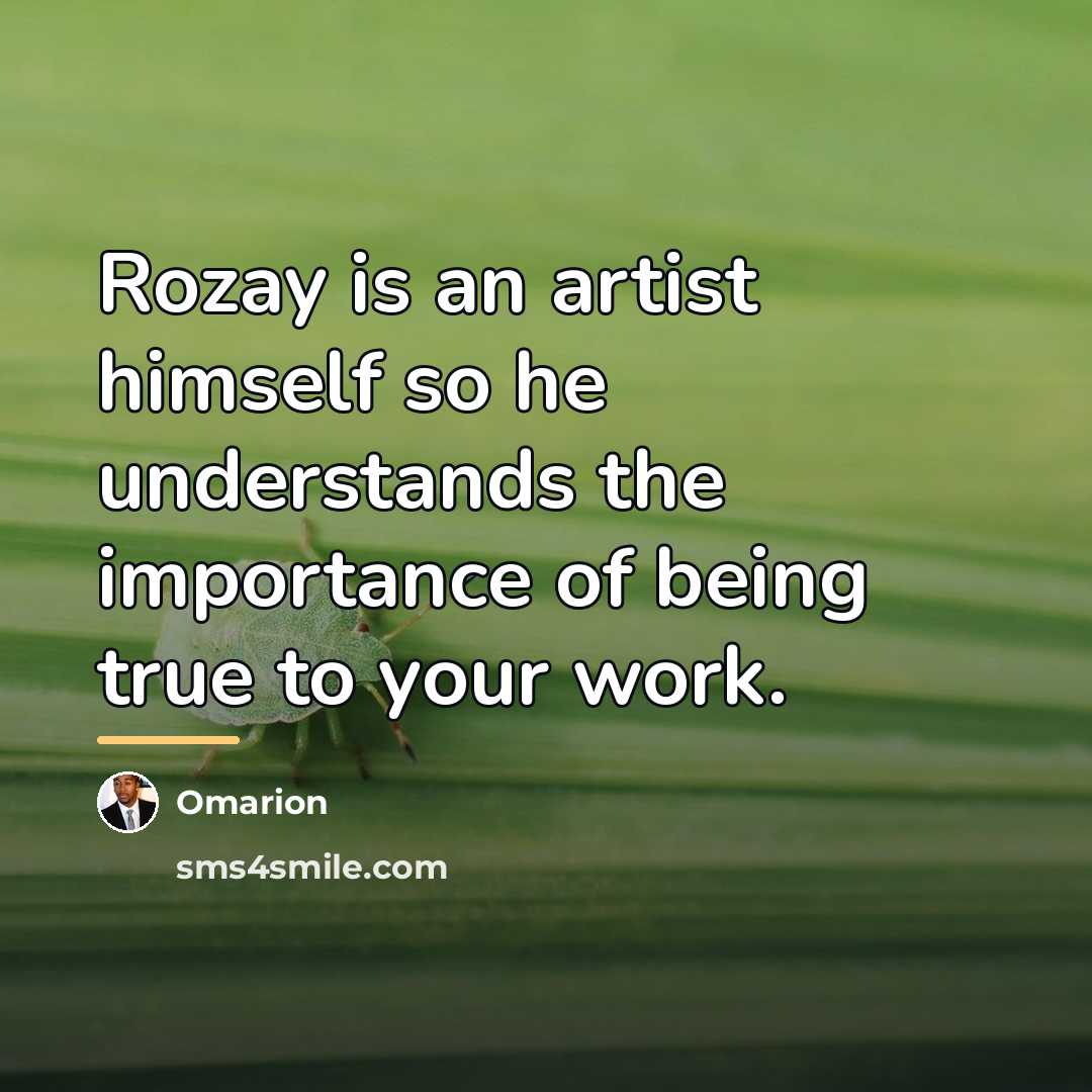 “Rozay is an artist himself so he understands the importance…” quote by Omarion