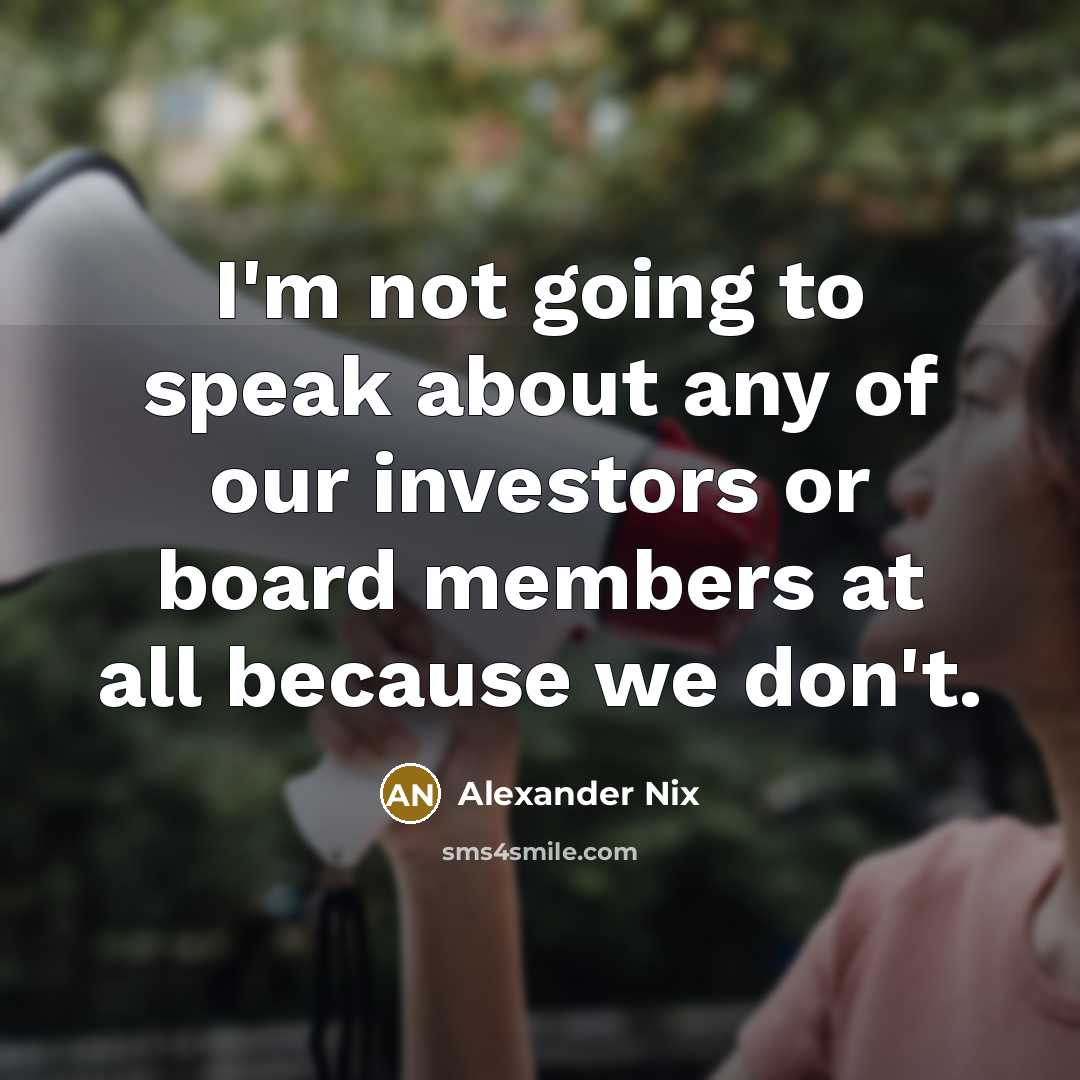 “I'm not going to speak about any of our investors…” quote by Alexander Nix