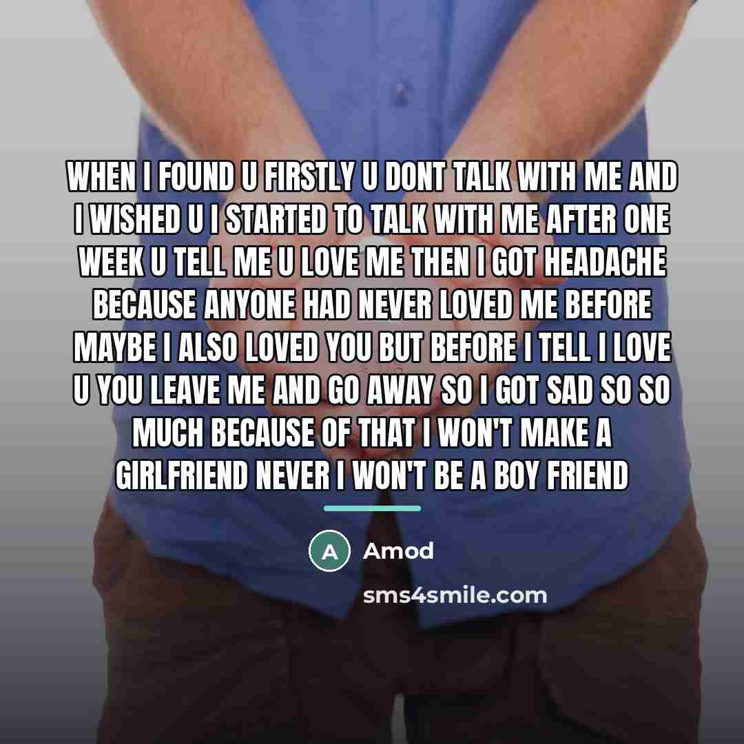 “When I found u firstly u dont talk with me…” quote by Amod