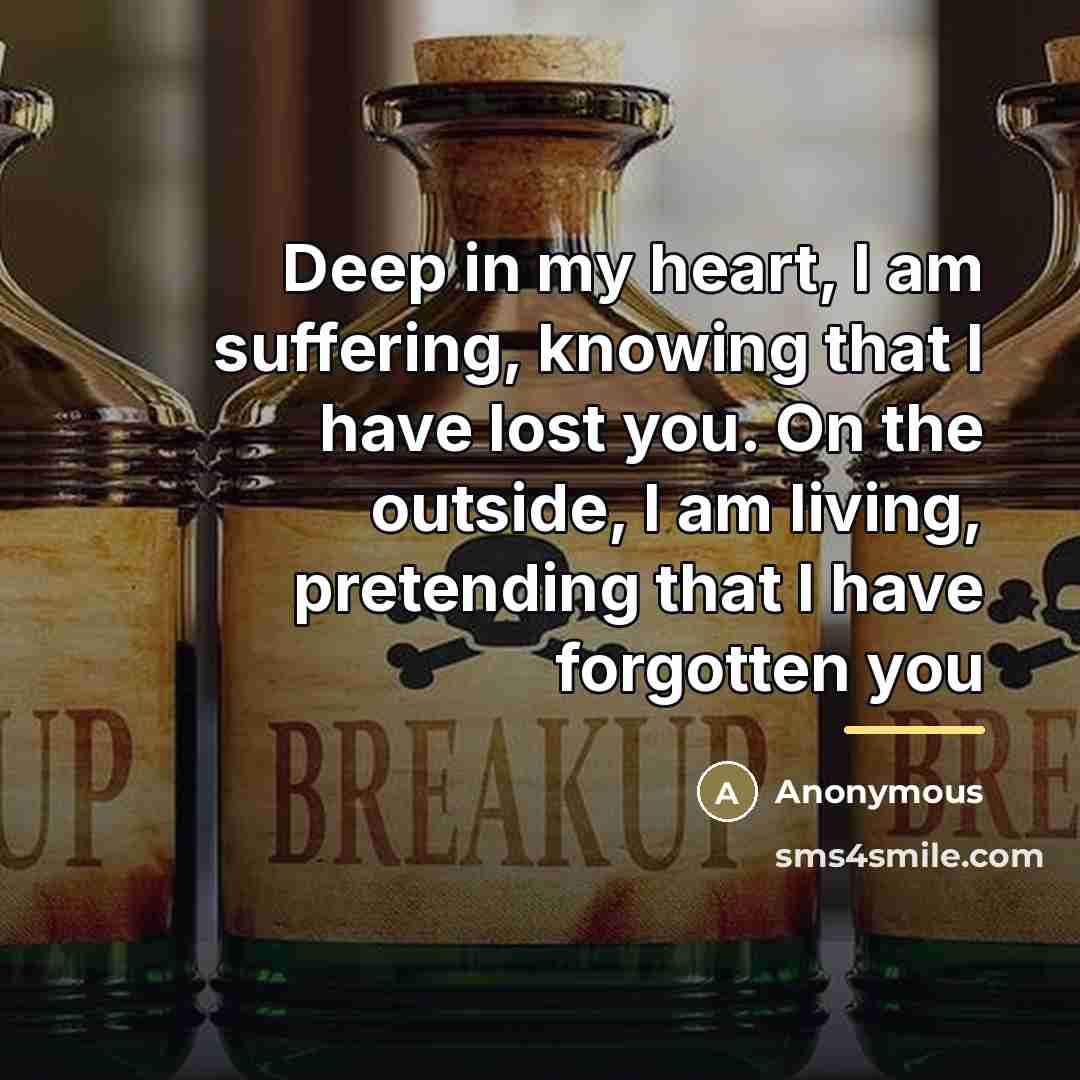 “Deep in my heart, I am suffering, knowing that I…” quote by Anonymous