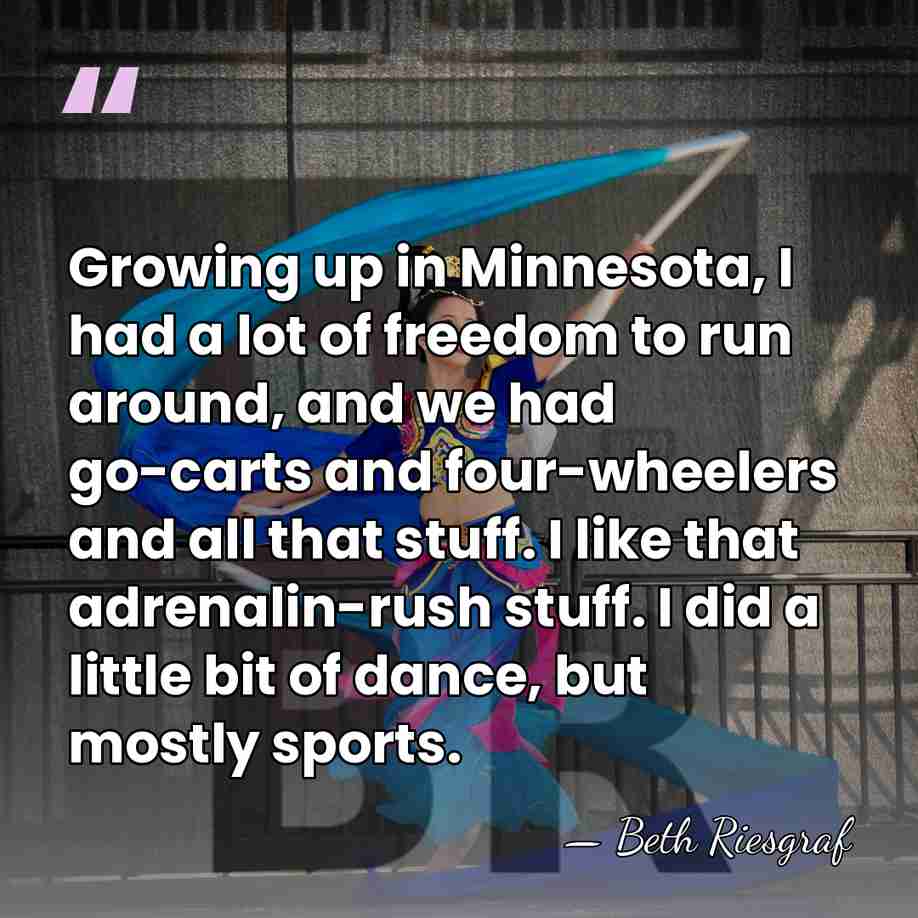 Growing up in Minnesota, I had a lot of freedom to run&hellip; - Beth Riesgraf