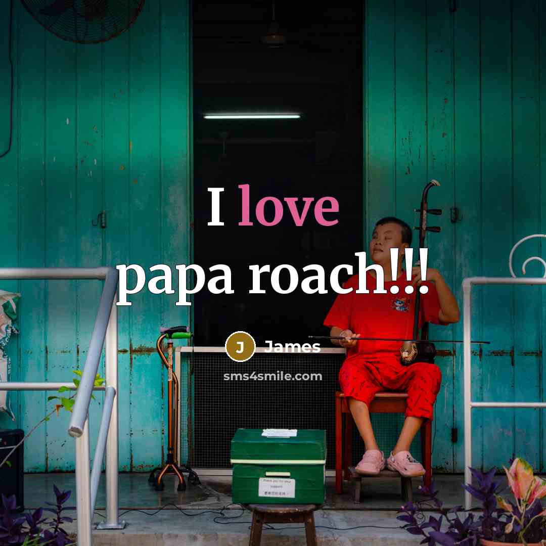 “I love papa roach!!!…” quote by James