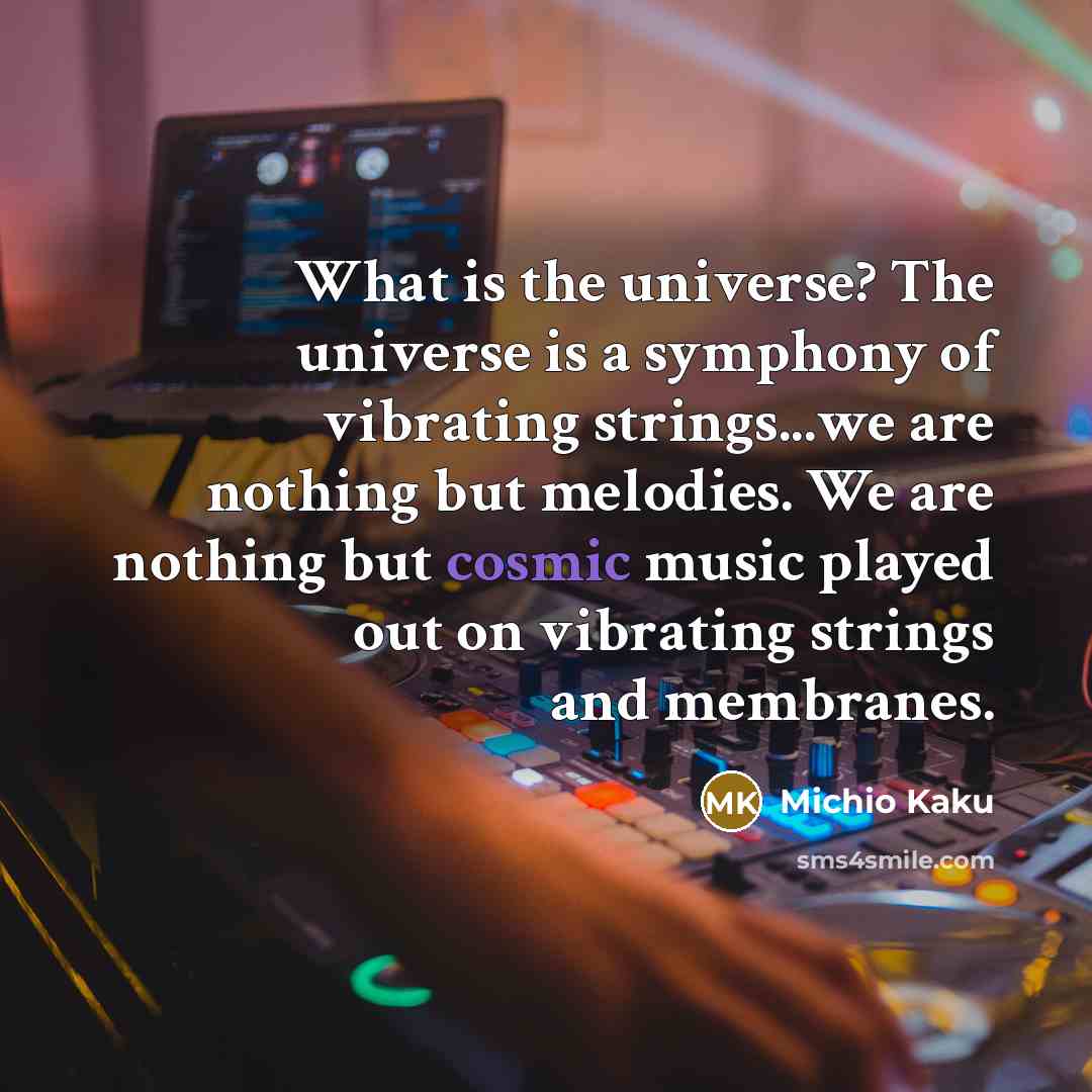 “What is the universe? The universe is a symphony of…” quote by Michio Kaku