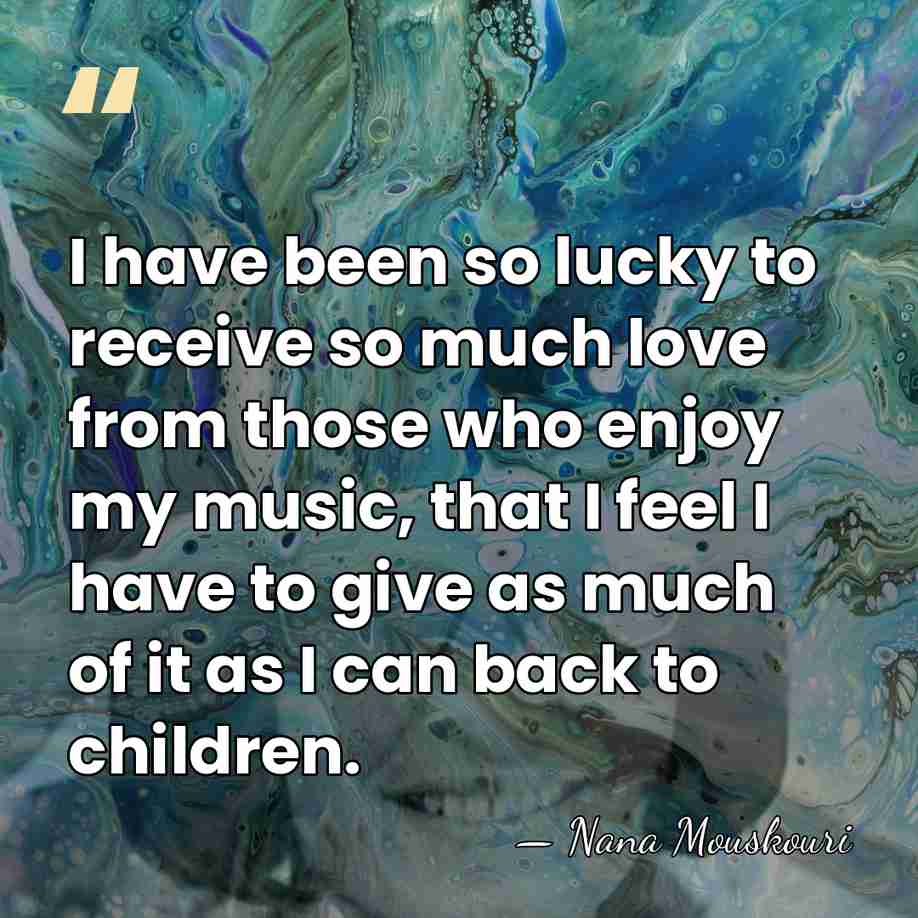 I have been so lucky to receive so much love from those&hellip; - Nana Mouskouri