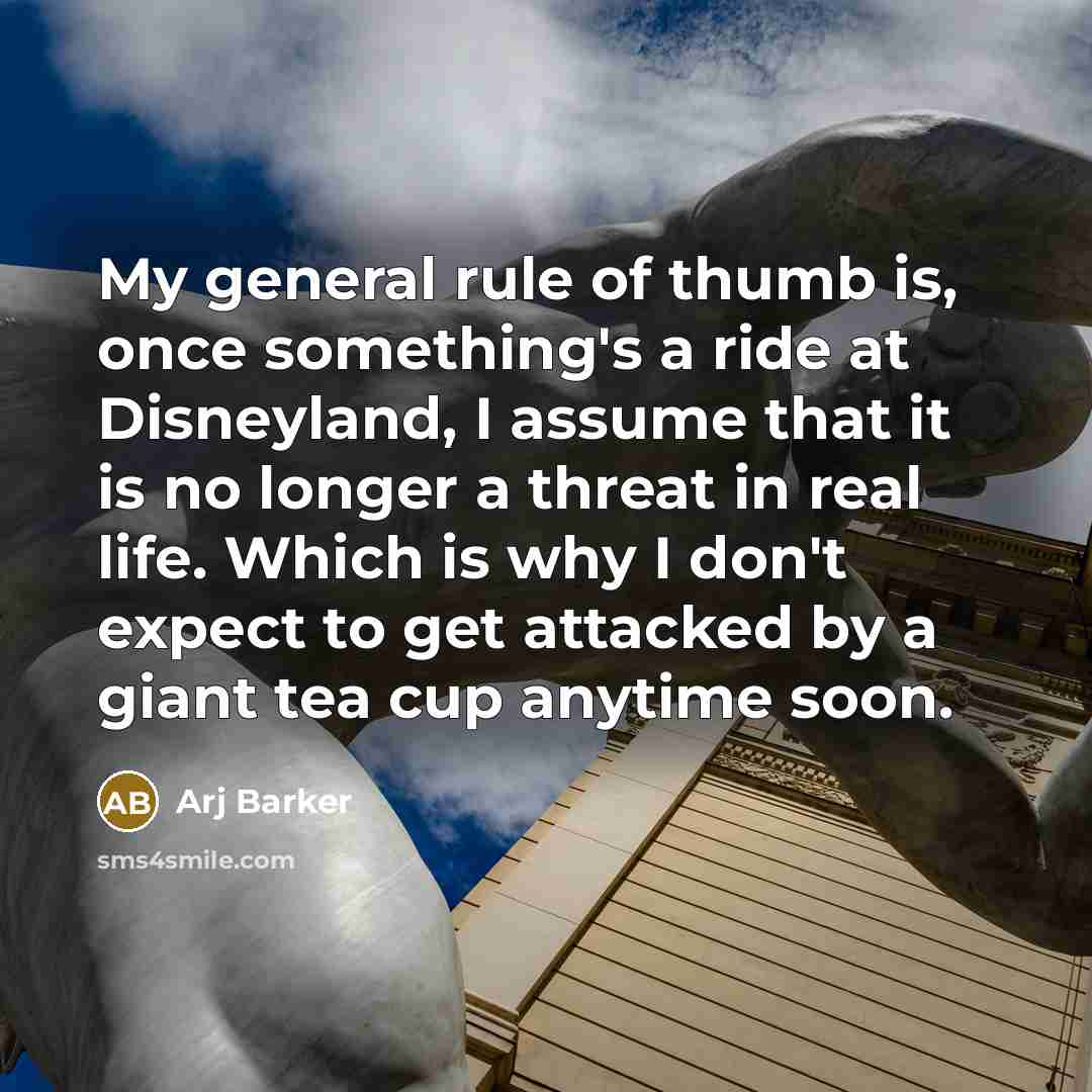 “My general rule of thumb is, once something's a ride…” quote by Arj Barker