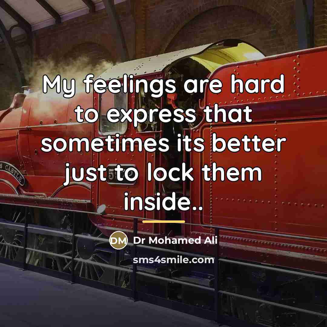 “My feelings are hard to express that sometimes its better…” quote by Dr Mohamed Ali