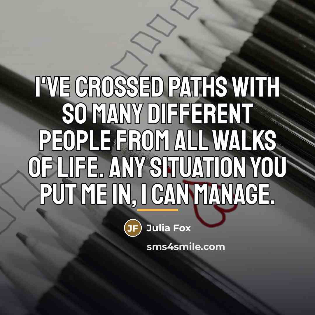 “I've crossed paths with so many different people from all…” quote by Julia Fox