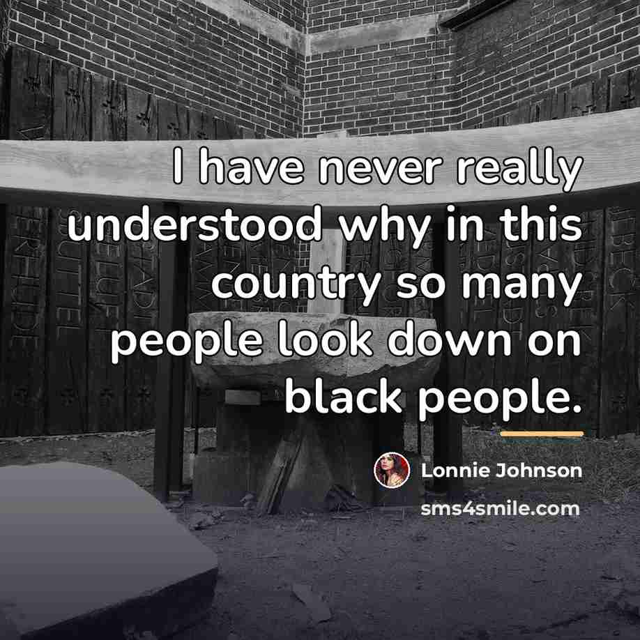 “I have never really understood why in this country so…” quote by Lonnie Johnson