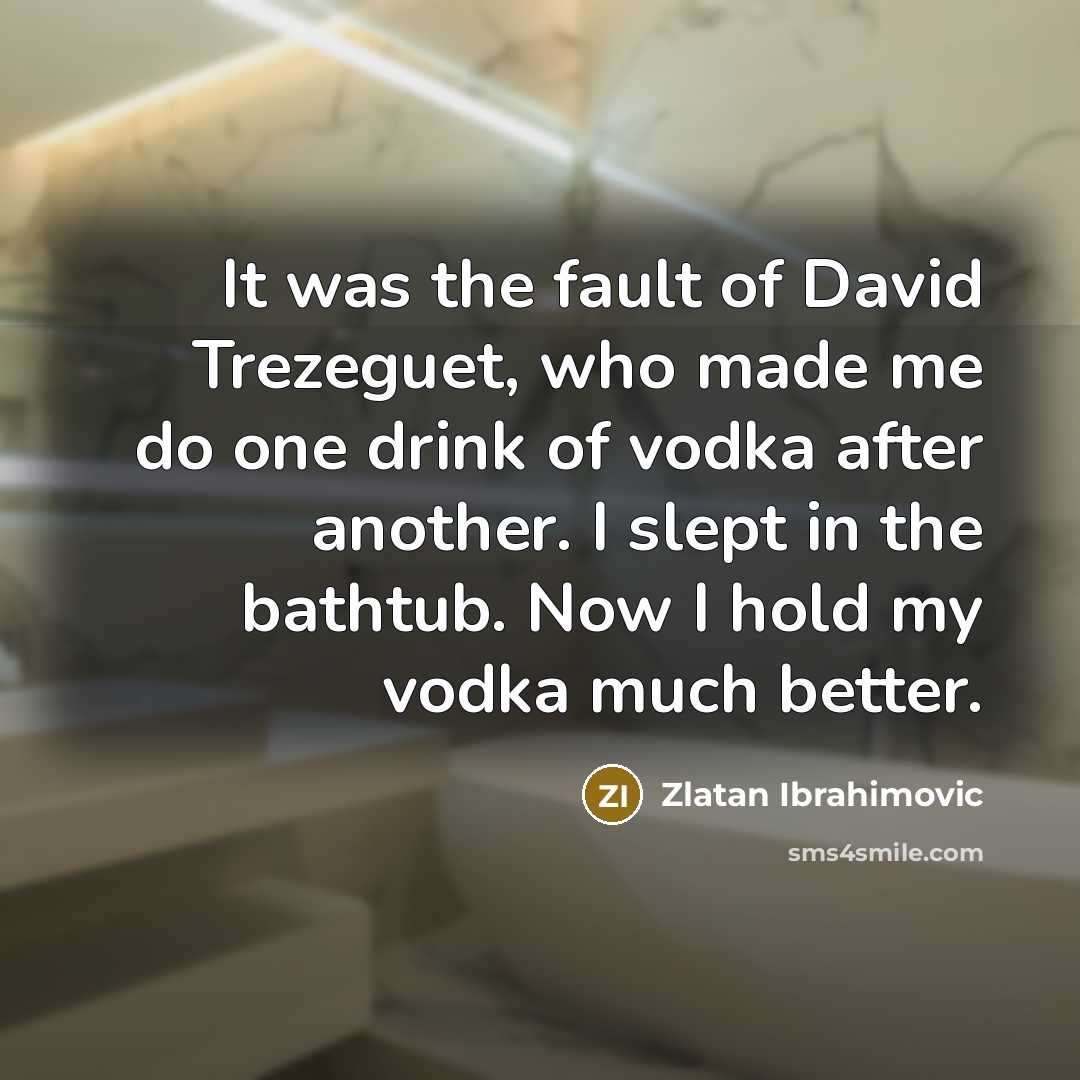 “It was the fault of David Trezeguet, who made me…” quote by Zlatan Ibrahimovic