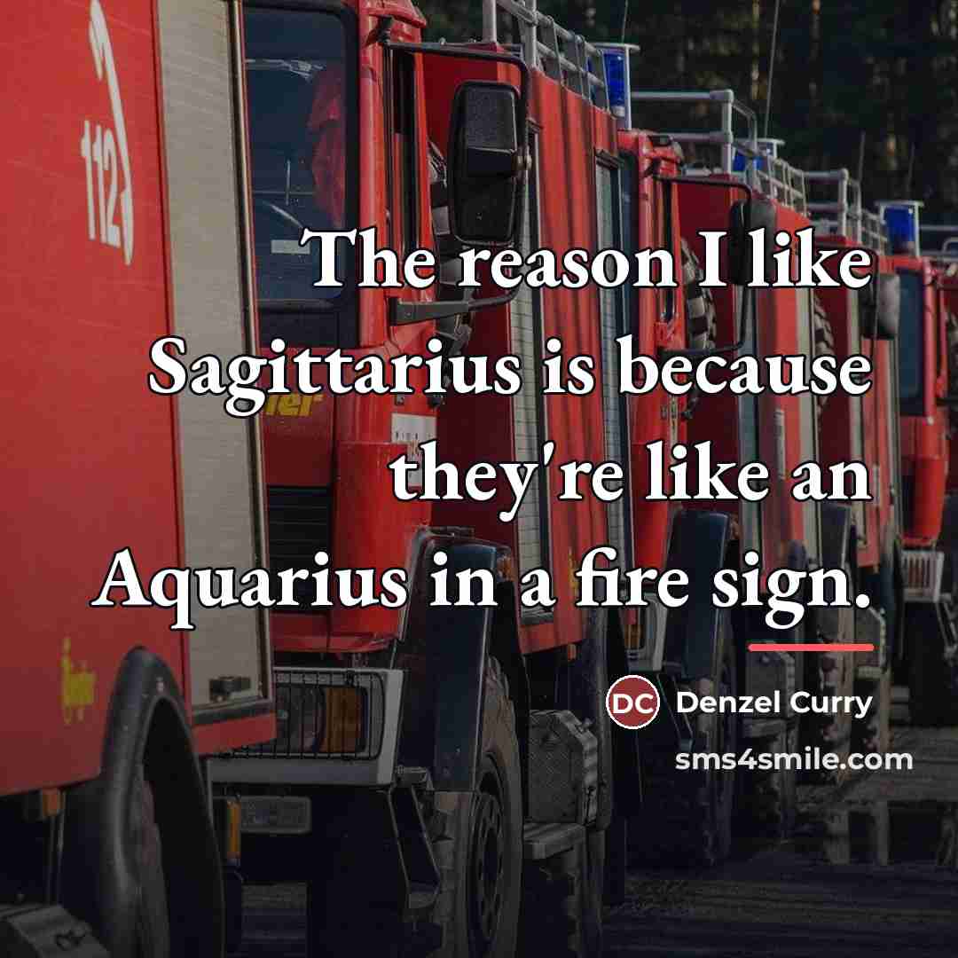 “The reason I like Sagittarius is because they're like an…” quote by Denzel Curry
