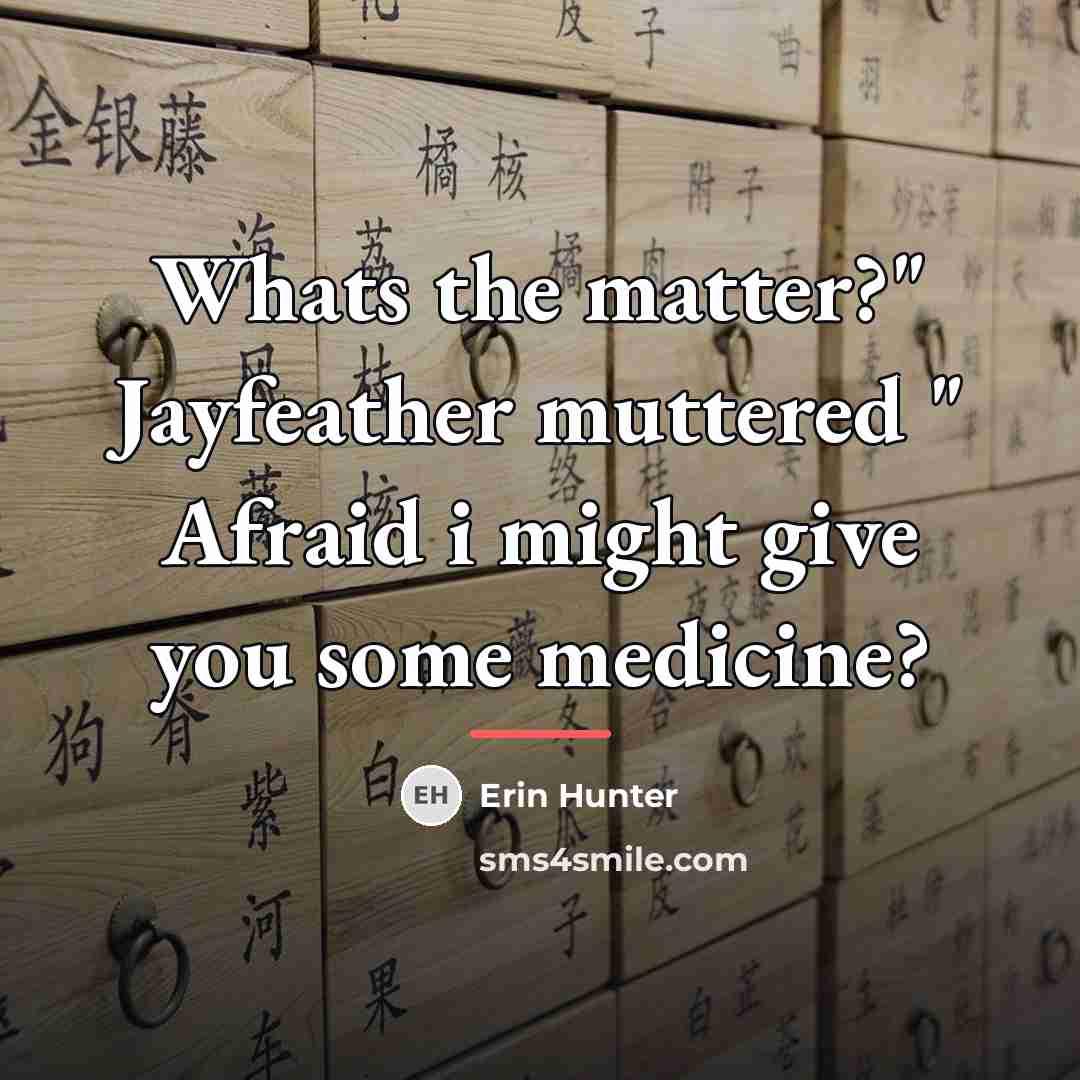 “Whats the matter?" Jayfeather muttered " Afraid i might give…” quote by Erin Hunter