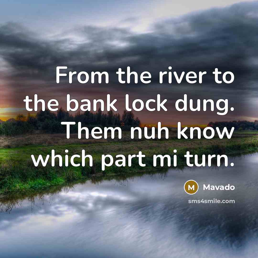 “From the river to the bank lock dung. Them nuh…” quote by Mavado