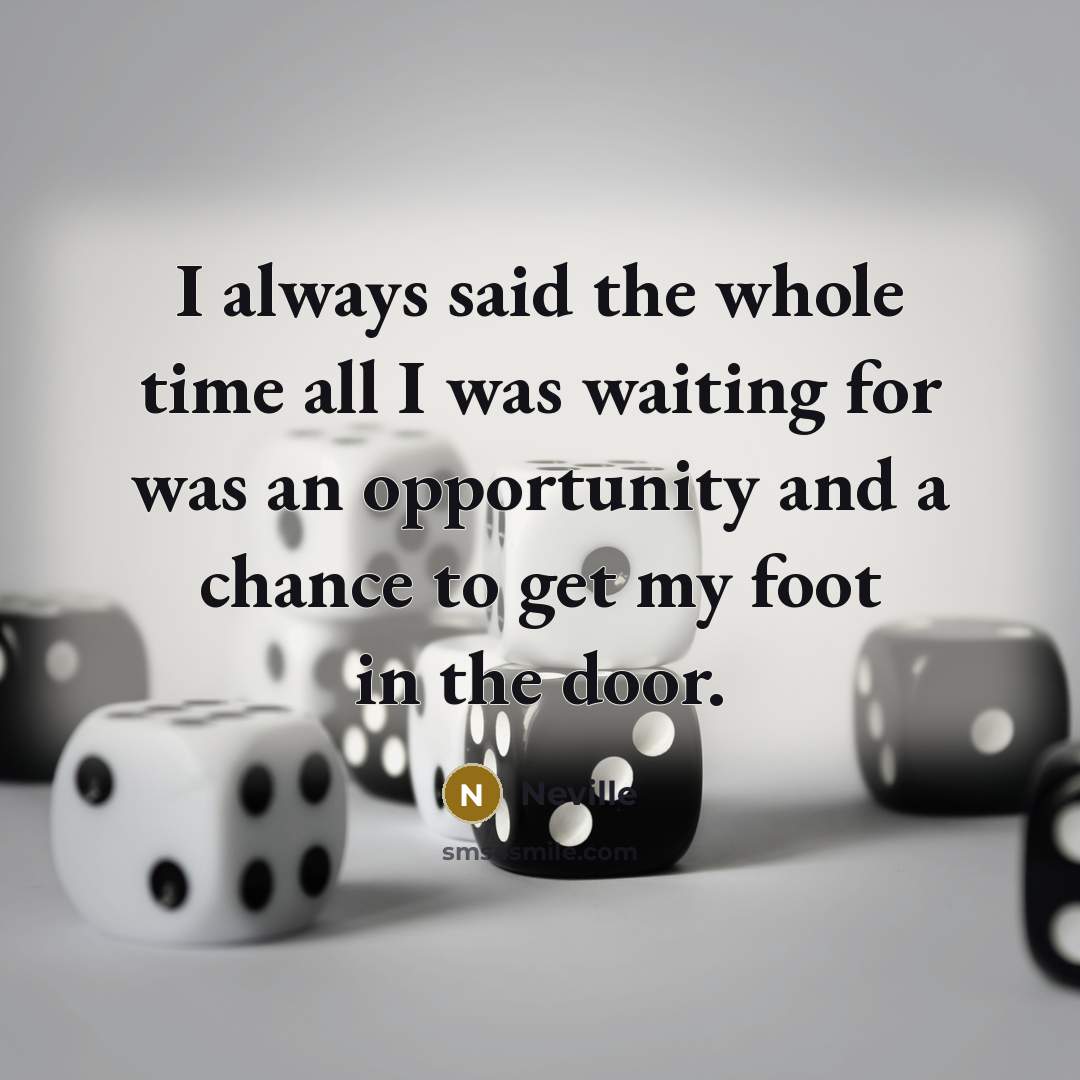 “I always said the whole time all I was waiting…” quote by Neville