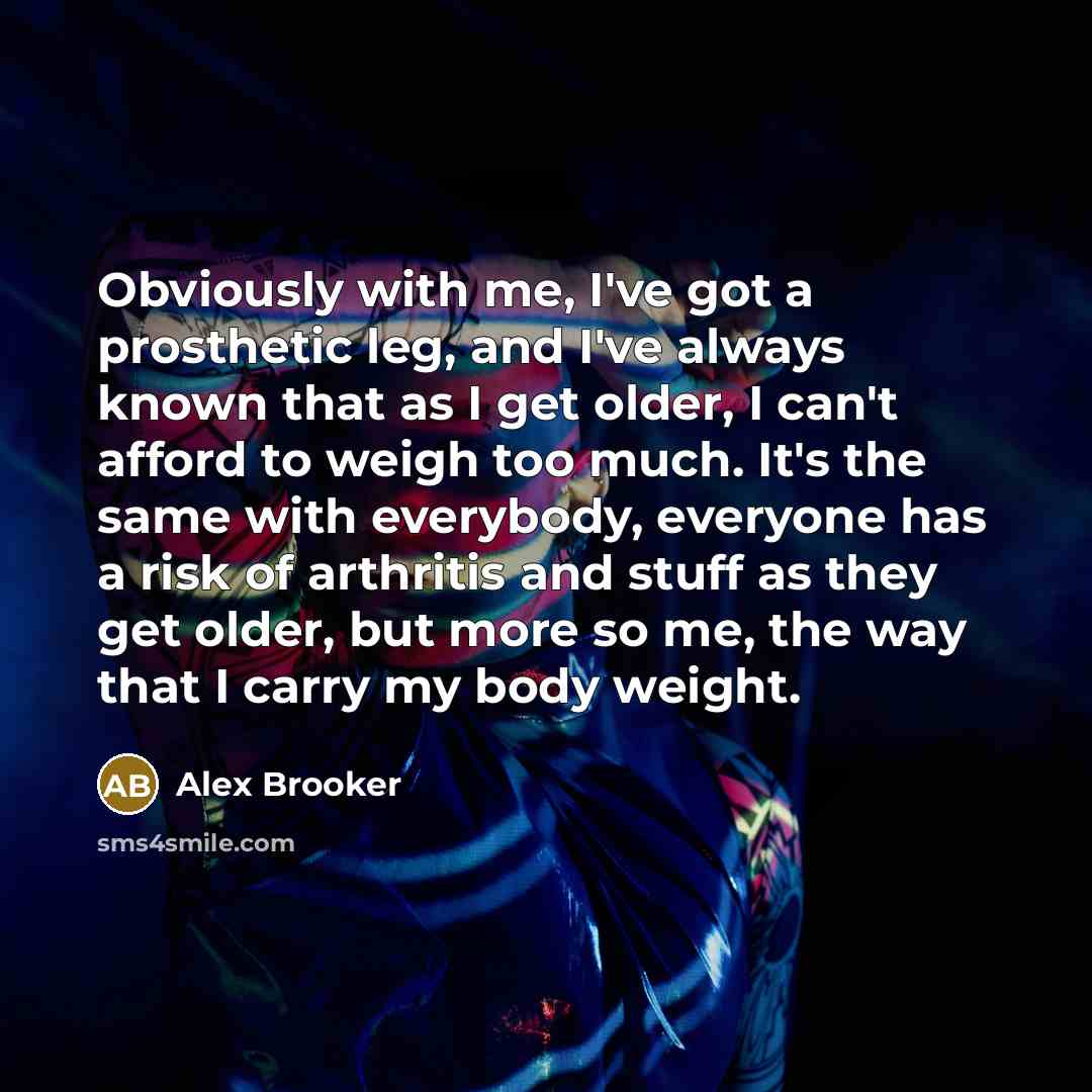 “Obviously with me, I've got a prosthetic leg, and I've…” quote by Alex Brooker