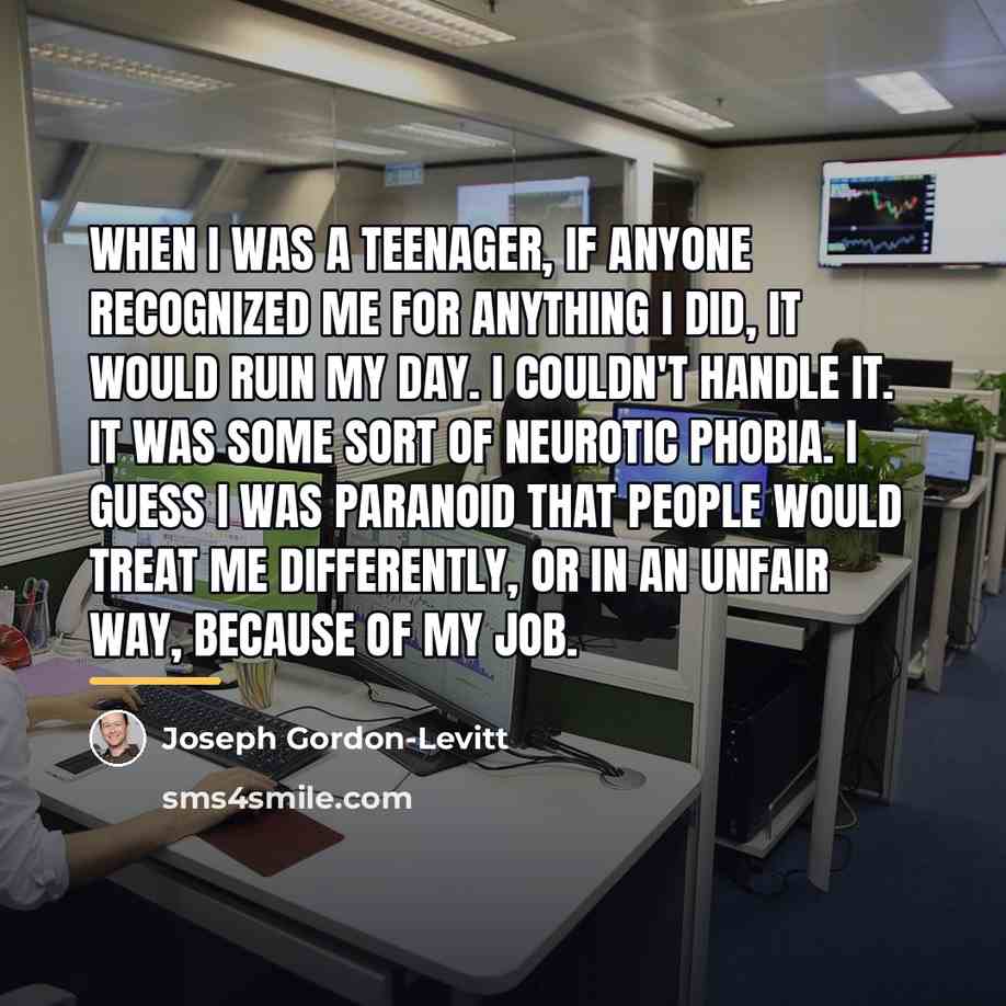 “When I was a teenager, if anyone recognized me for…” quote by Joseph Gordon-Levitt