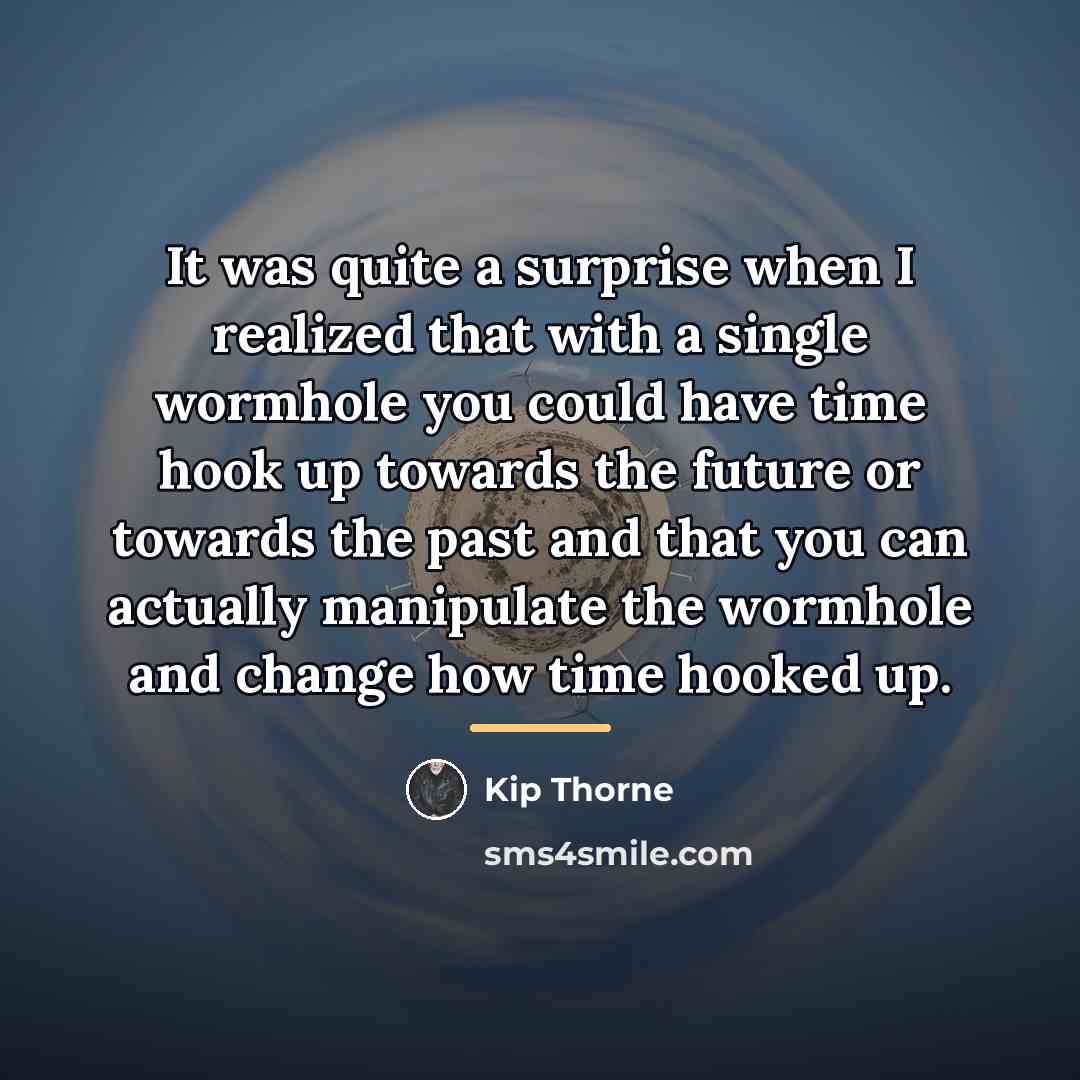 “It was quite a surprise when I realized that with…” quote by Kip Thorne