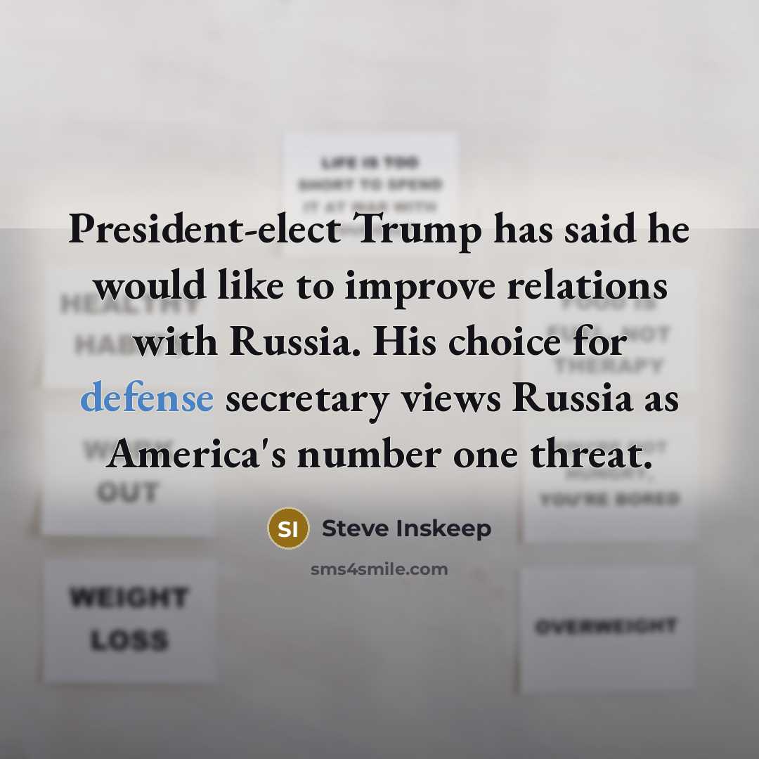 “President-elect Trump has said he would like to improve relations…” quote by Steve Inskeep