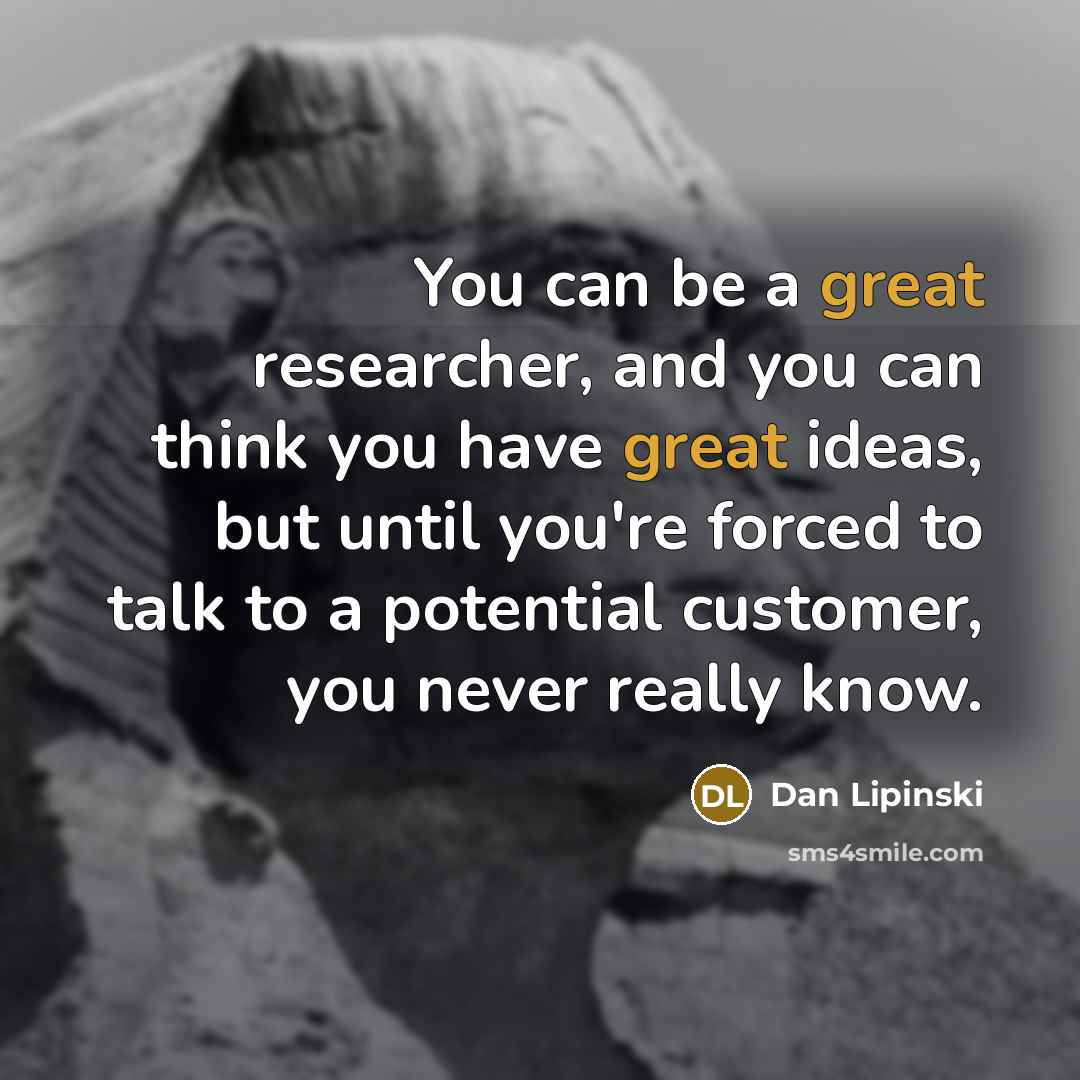 “You can be a great researcher, and you can think…” quote by Dan Lipinski