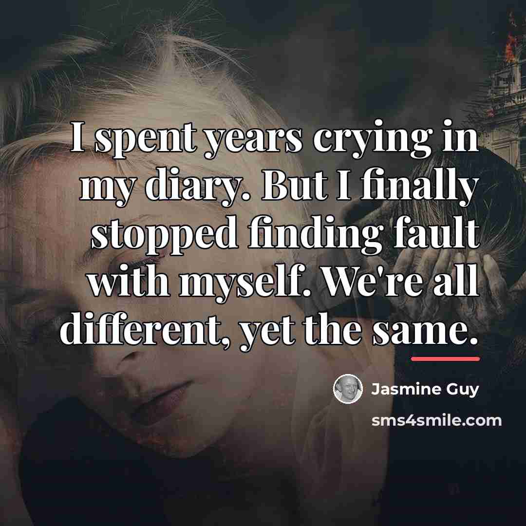 “I spent years crying in my diary. But I finally…” quote by Jasmine Guy