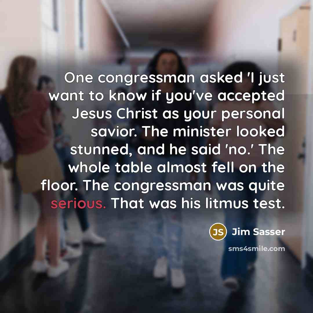 “One congressman asked 'I just want to know if you've…” quote by Jim Sasser