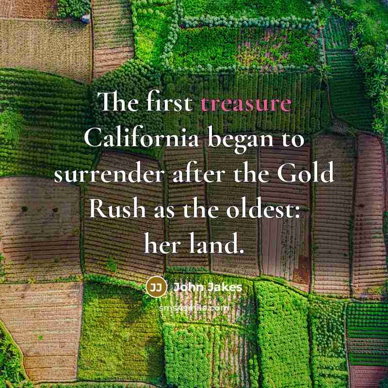 “The first treasure California began to surrender after the Gold…” quote by John Jakes