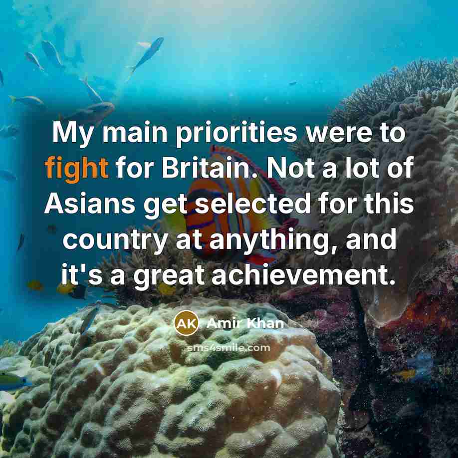 “My main priorities were to fight for Britain. Not a…” quote by Amir Khan