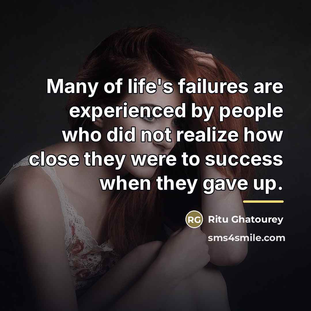 “Many of life's failures are experienced by people who did…” quote by Ritu Ghatourey
