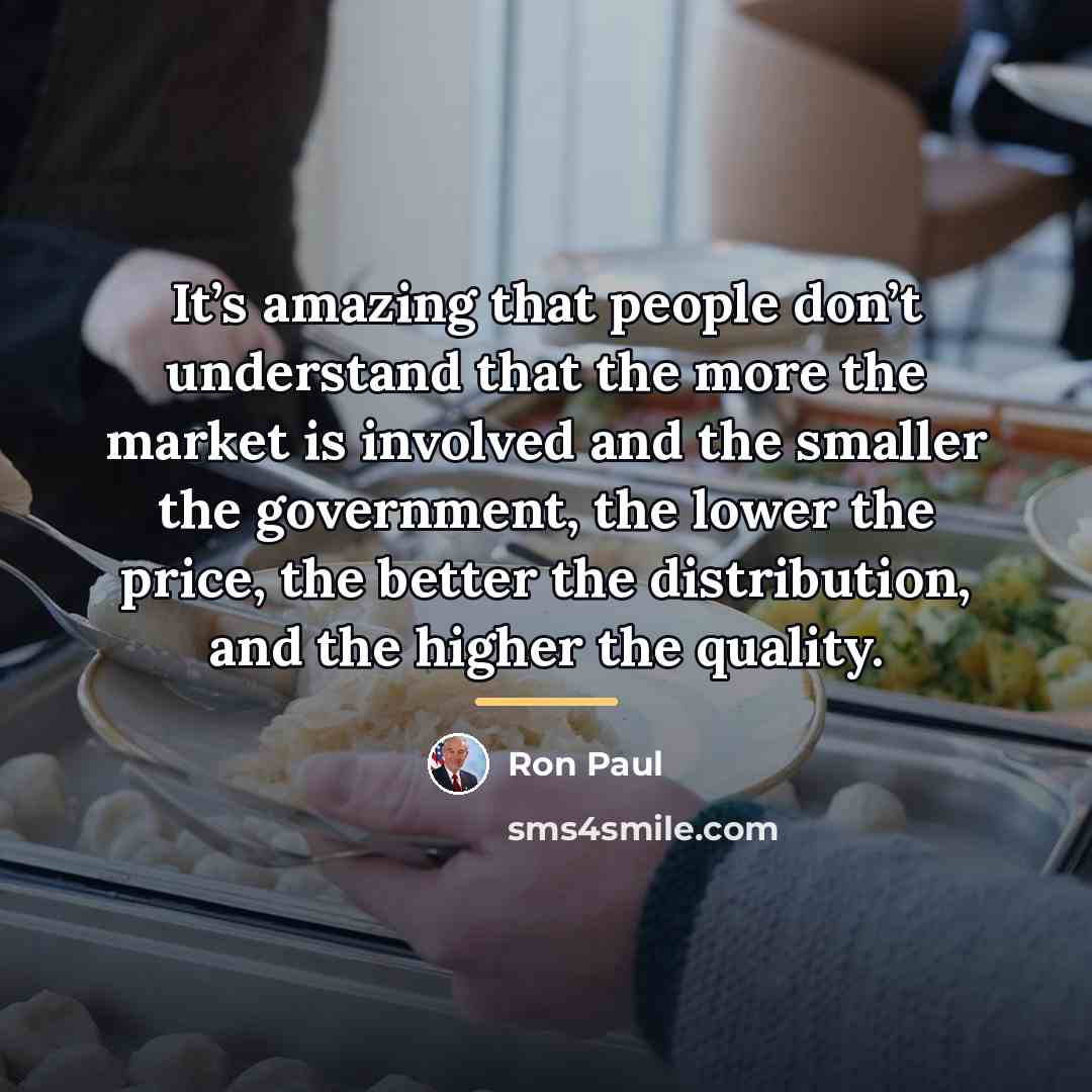 “It’s amazing that people don’t understand that the more the…” quote by Ron Paul