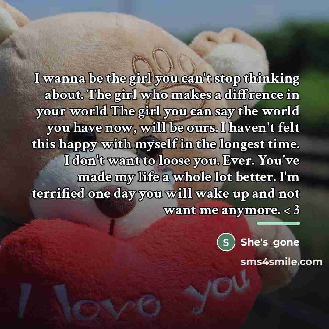 “I wanna be the girl you can't stop thinking about.…” quote by She's_gone