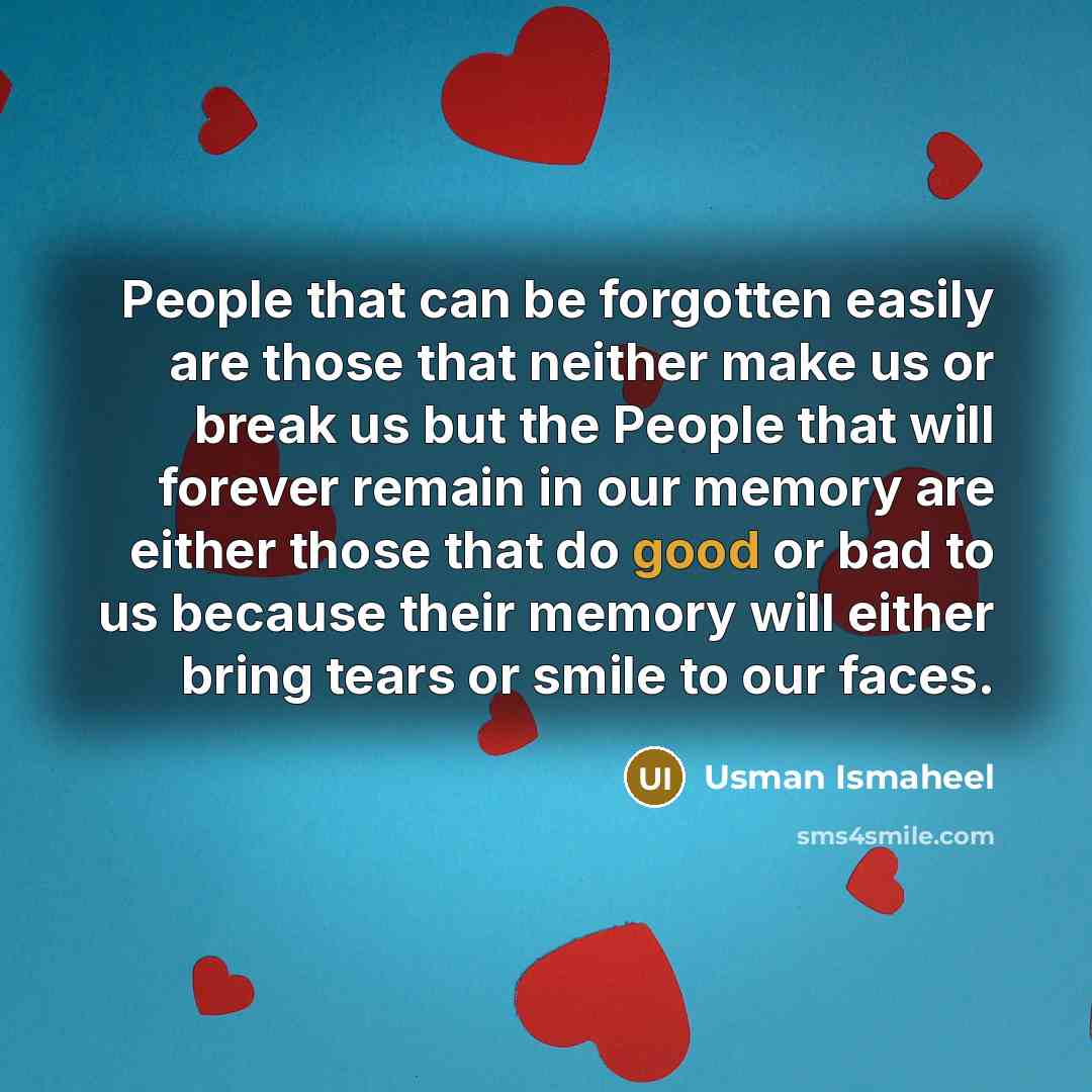 “People that can be forgotten easily are those that neither…” quote by Usman Ismaheel