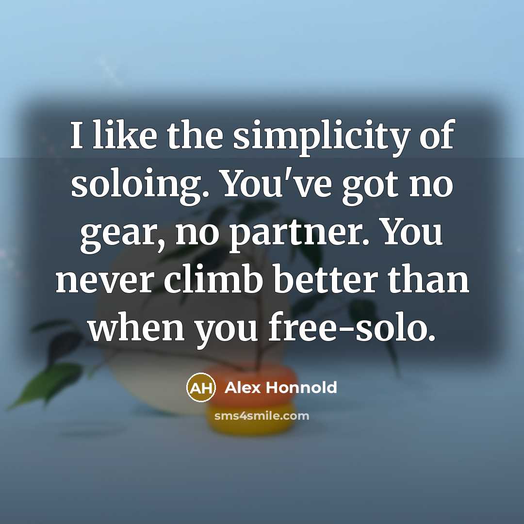 “I like the simplicity of soloing. You've got no gear,…” quote by Alex Honnold