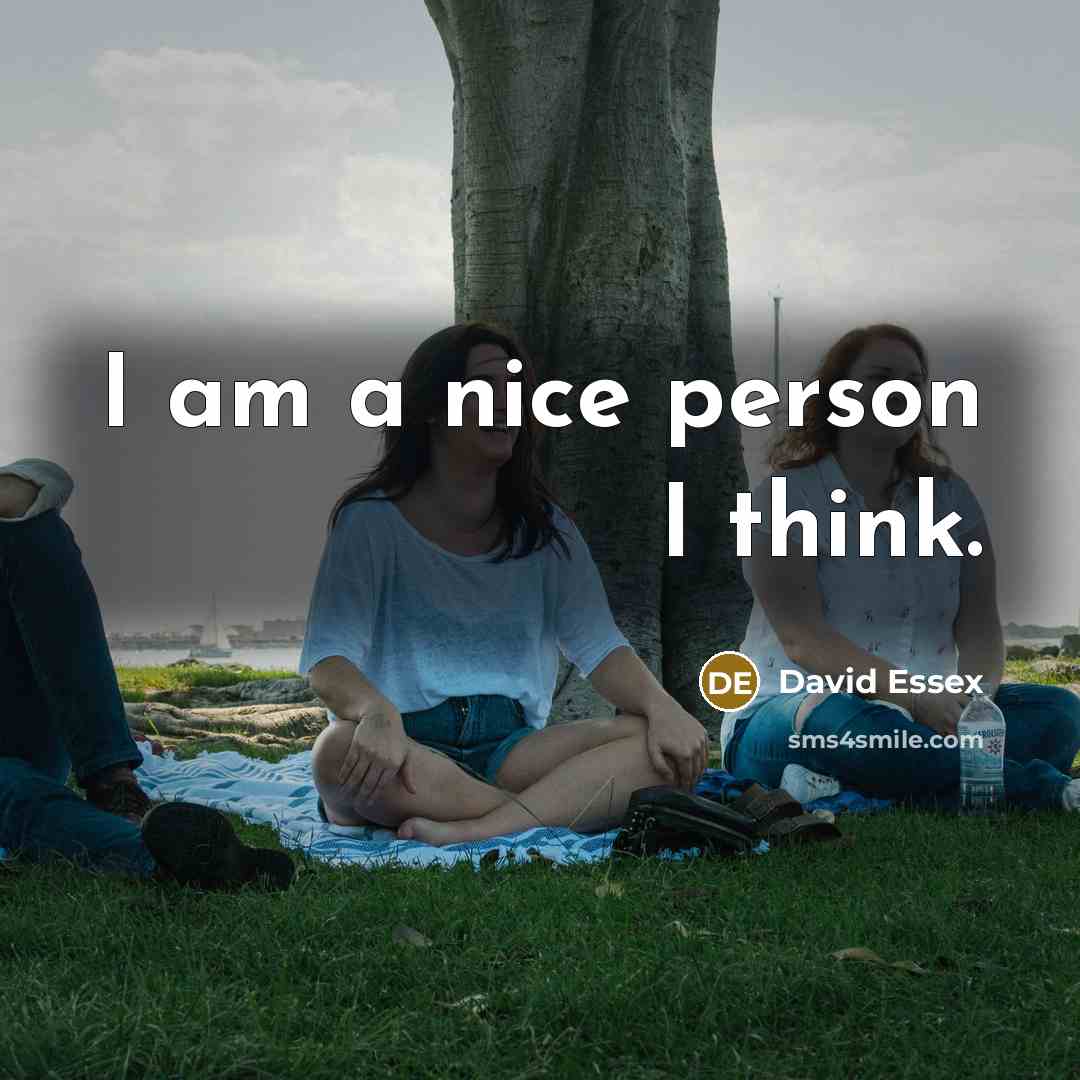 “I am a nice person I think.…” quote by David Essex