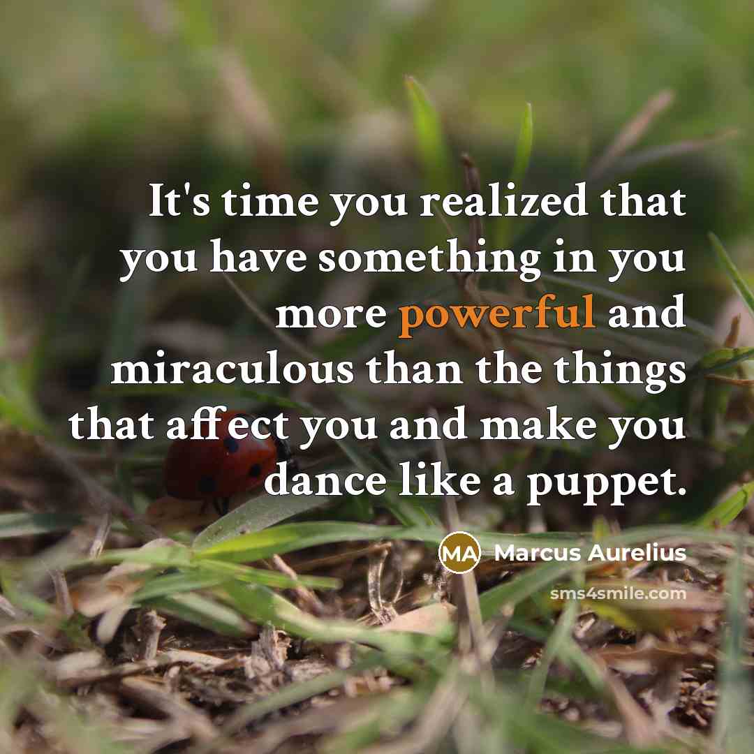 “It's time you realized that you have something in you…” quote by Marcus Aurelius