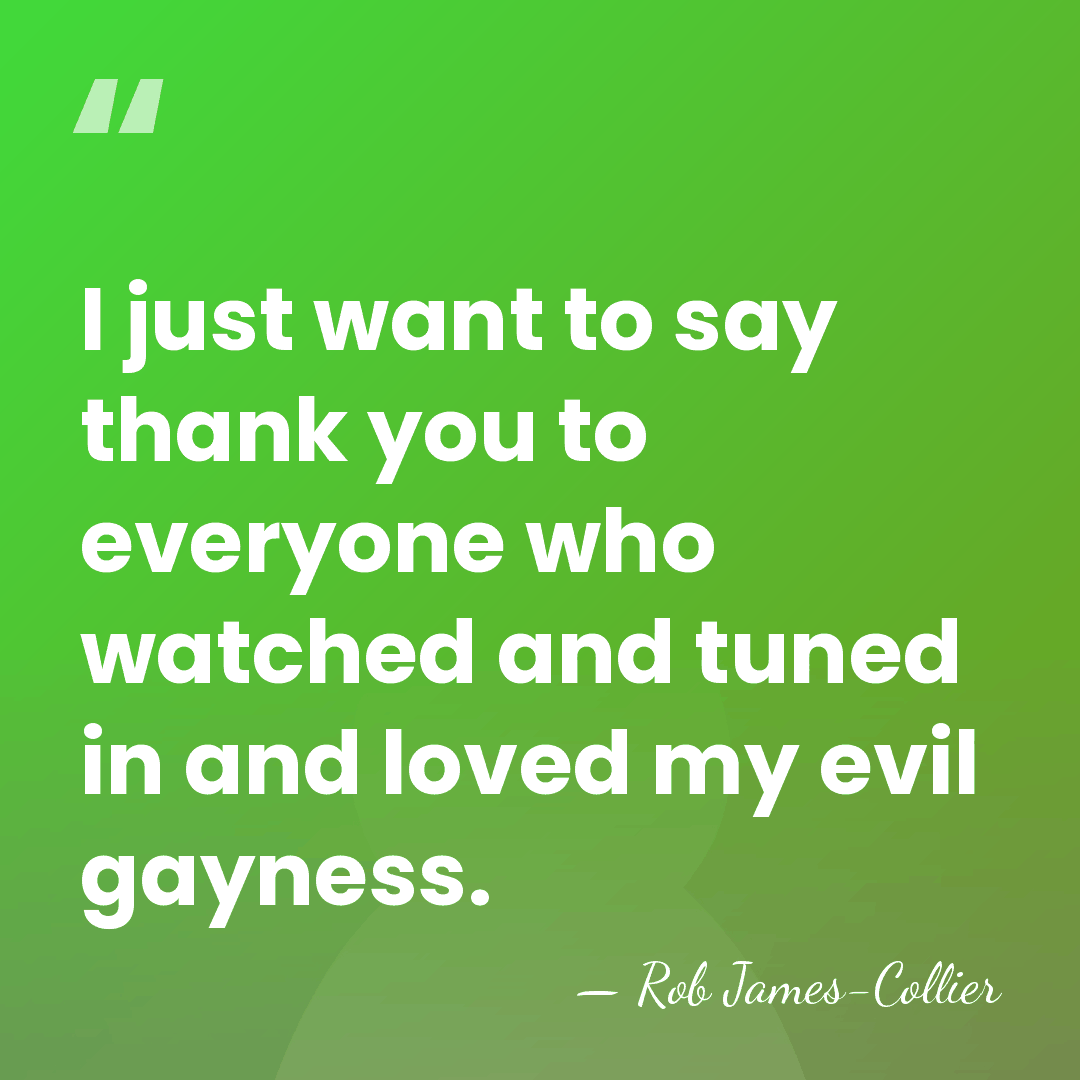 I just want to say thank you to everyone who watched and&hellip; - Rob James-Collier