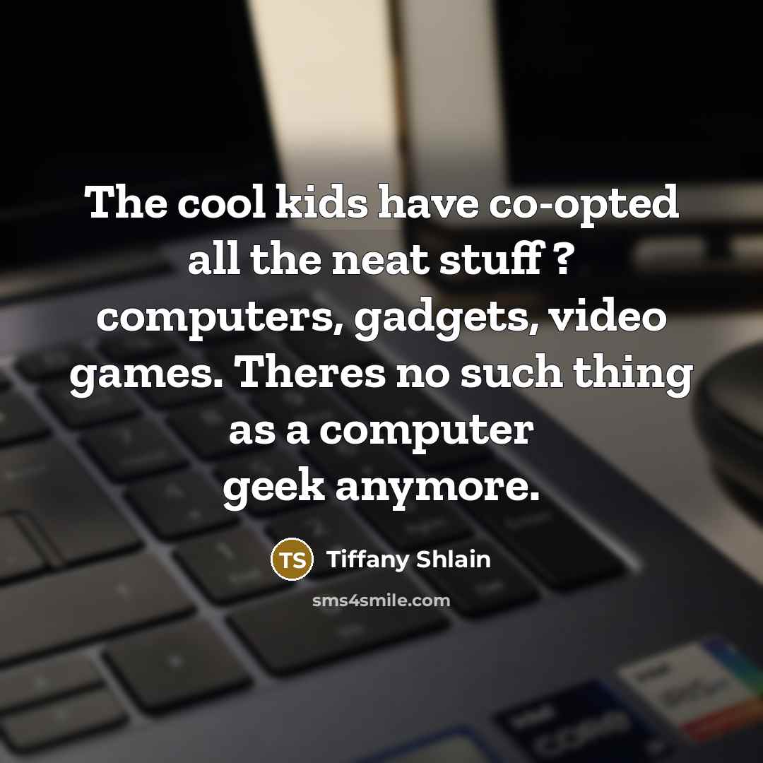 “The cool kids have co-opted all the neat stuff ?…” quote by Tiffany Shlain
