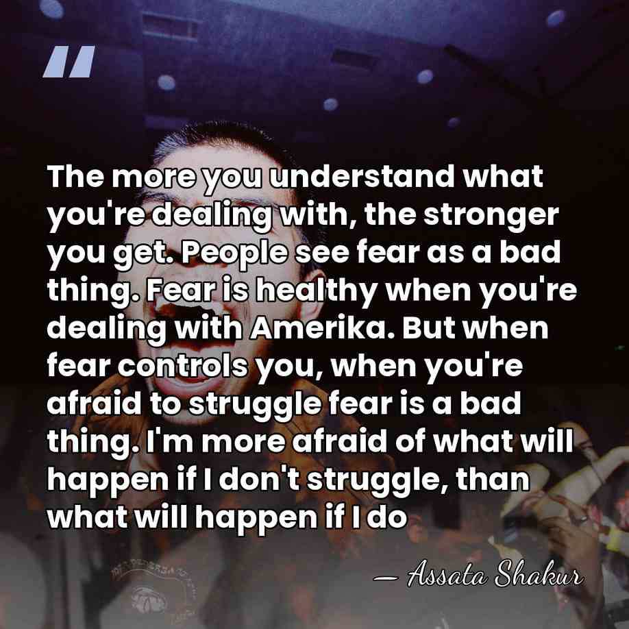 The more you understand what you're dealing with, the stronger you get.&hellip; - Assata Shakur