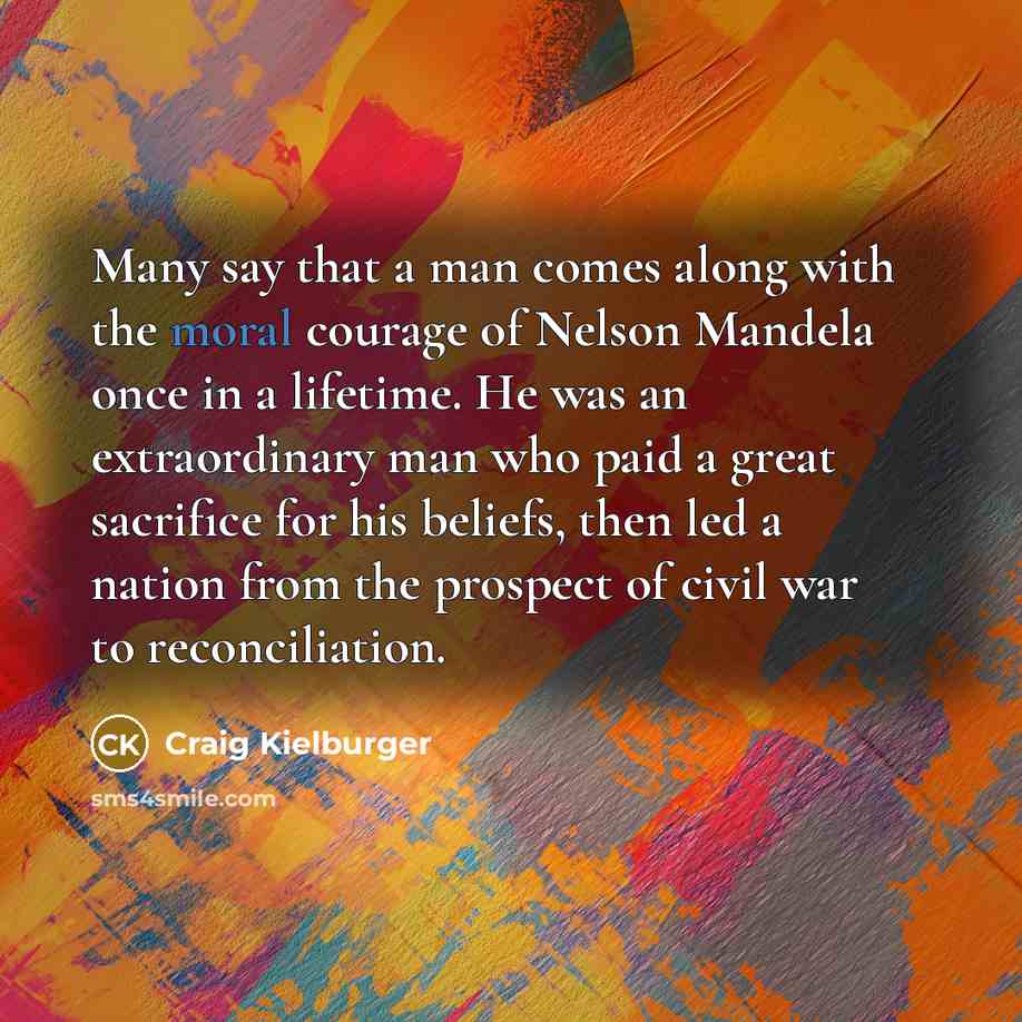“Many say that a man comes along with the moral…” quote by Craig Kielburger