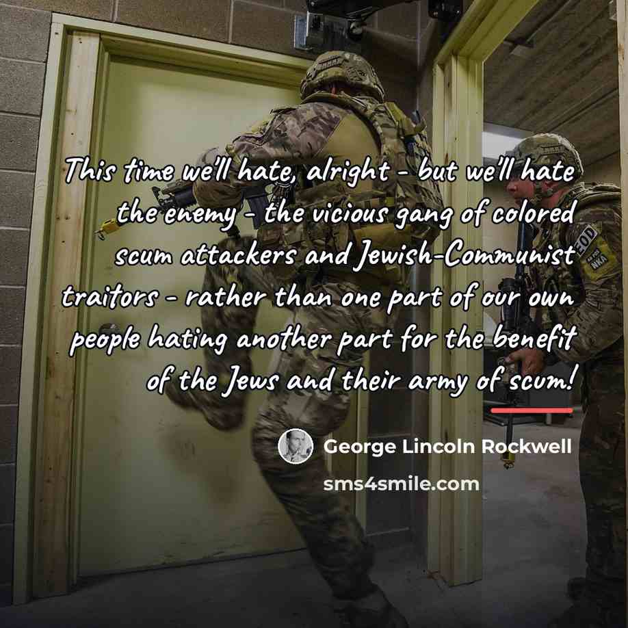 “This time we'll hate, alright - but we'll hate the…” quote by George Lincoln Rockwell