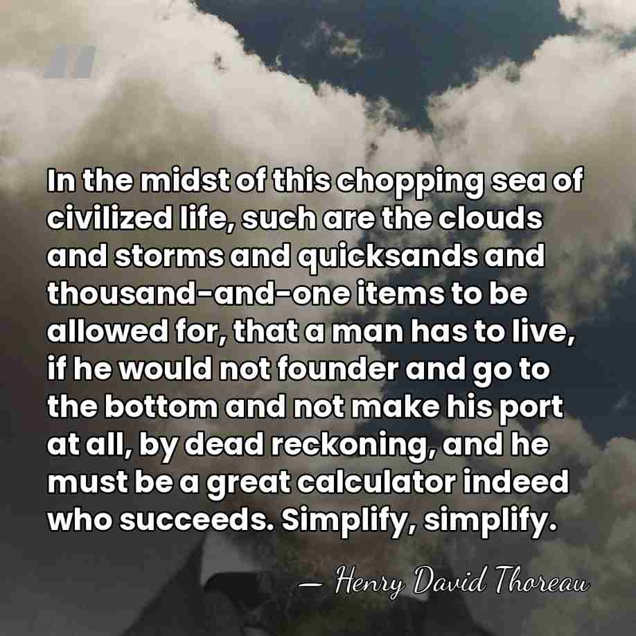 In the midst of this chopping sea of civilized life, such are&hellip; - Henry David Thoreau