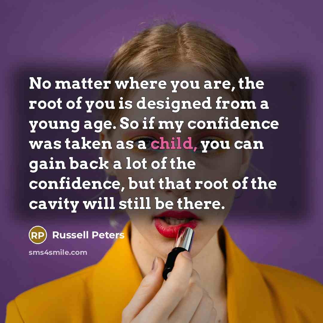 “No matter where you are, the root of you is…” quote by Russell Peters