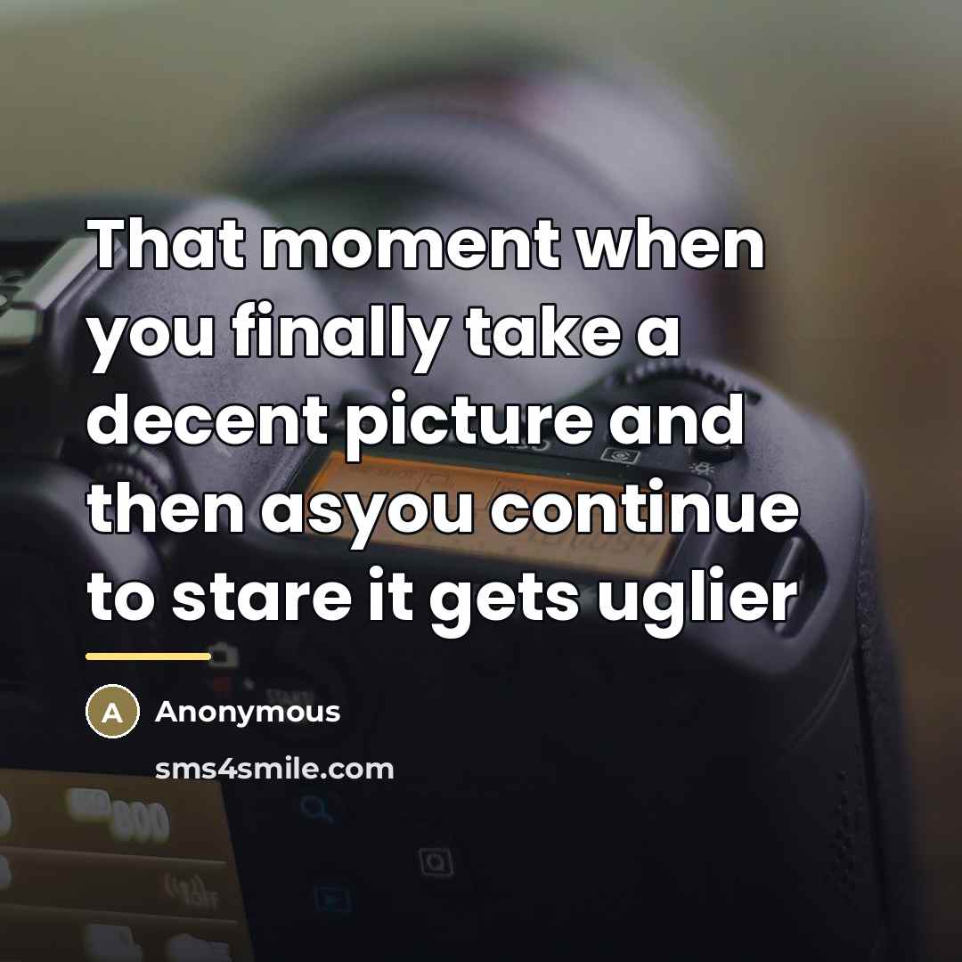 “That moment when you finally take a decent picture and…” quote by Anonymous