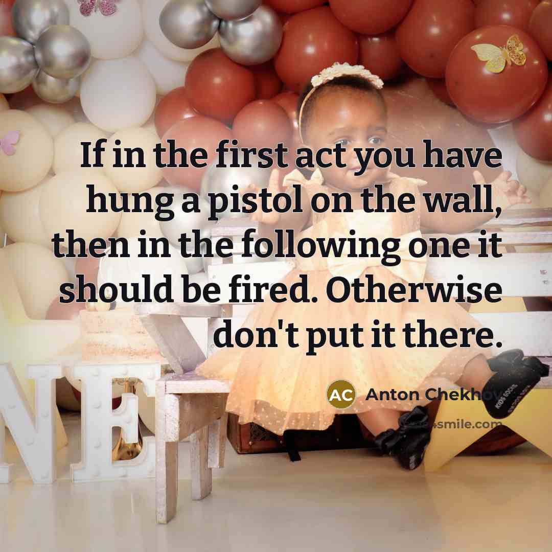 “If in the first act you have hung a pistol…” quote by Anton Chekhov