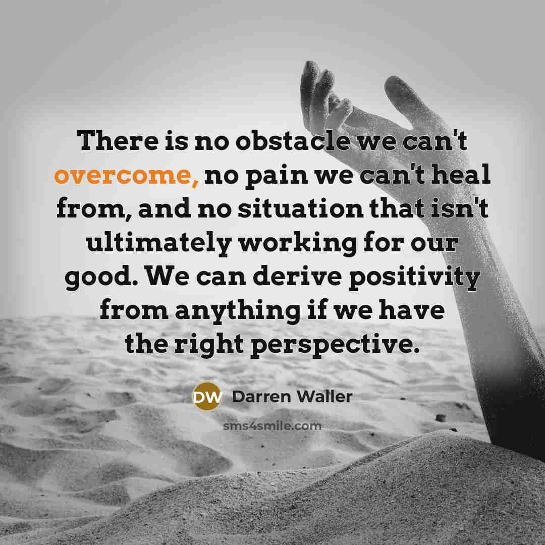 “There is no obstacle we can't overcome, no pain we…” quote by Darren Waller