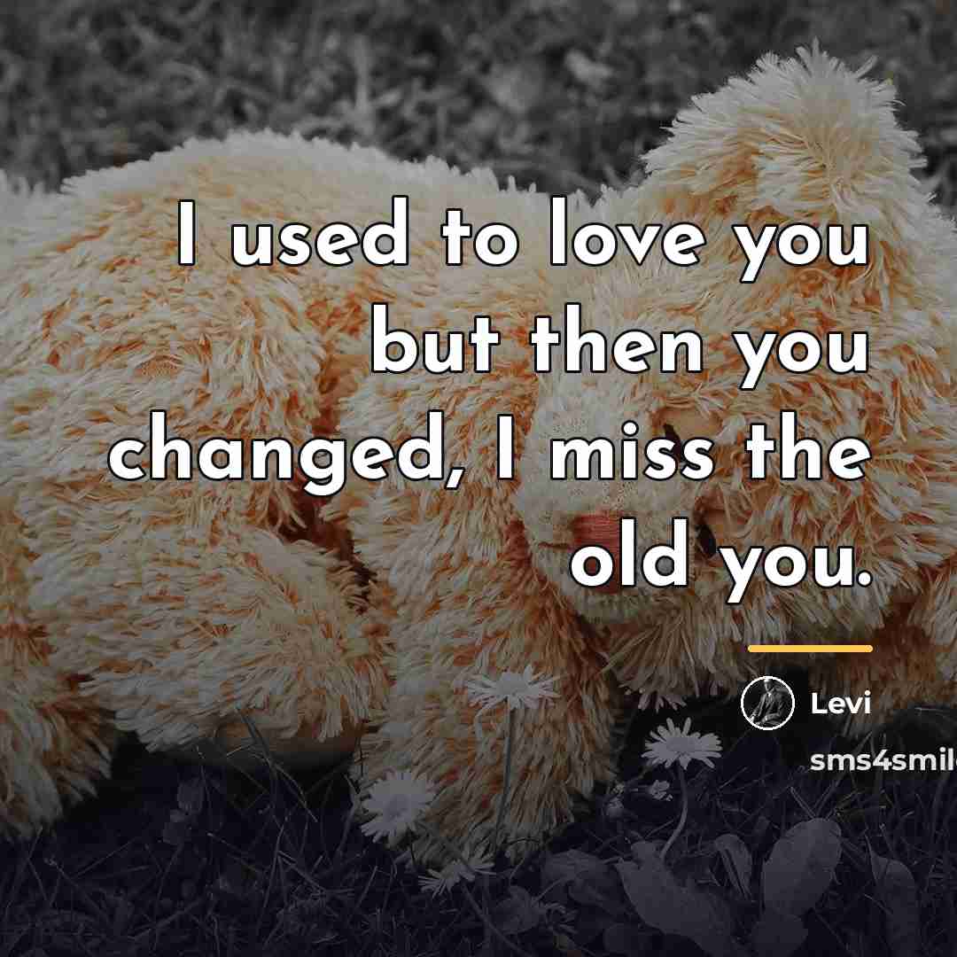 “I used to love you but then you changed, I…” quote by Levi