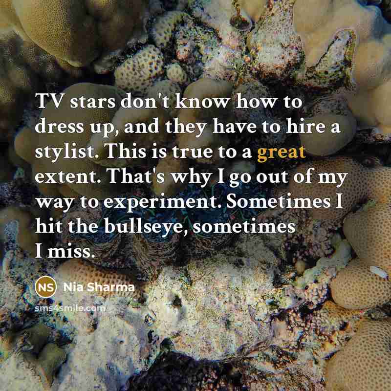“TV stars don't know how to dress up, and they…” quote by Nia Sharma